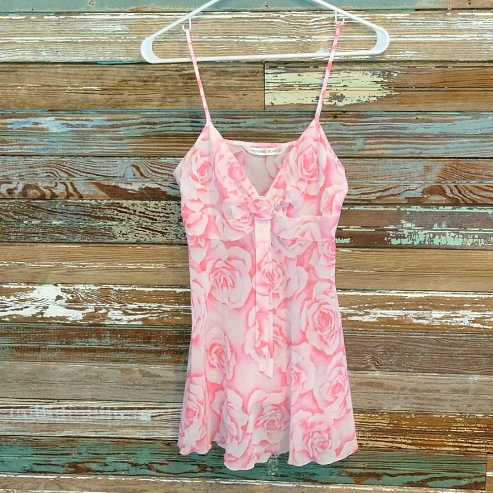 NWOT VS Sz Small Sheer Rose Babydoll